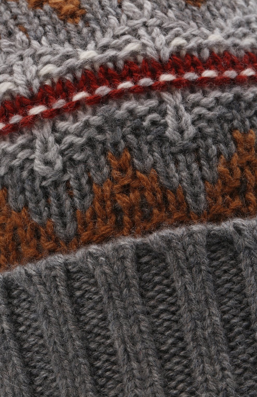 Кашемировая шапка LORO PIANA серого цвета по цене 59400 руб., арт. FAL9117, фото 4 Кашемировая шапка LORO PIANA, арт. FAL9117, фото 4