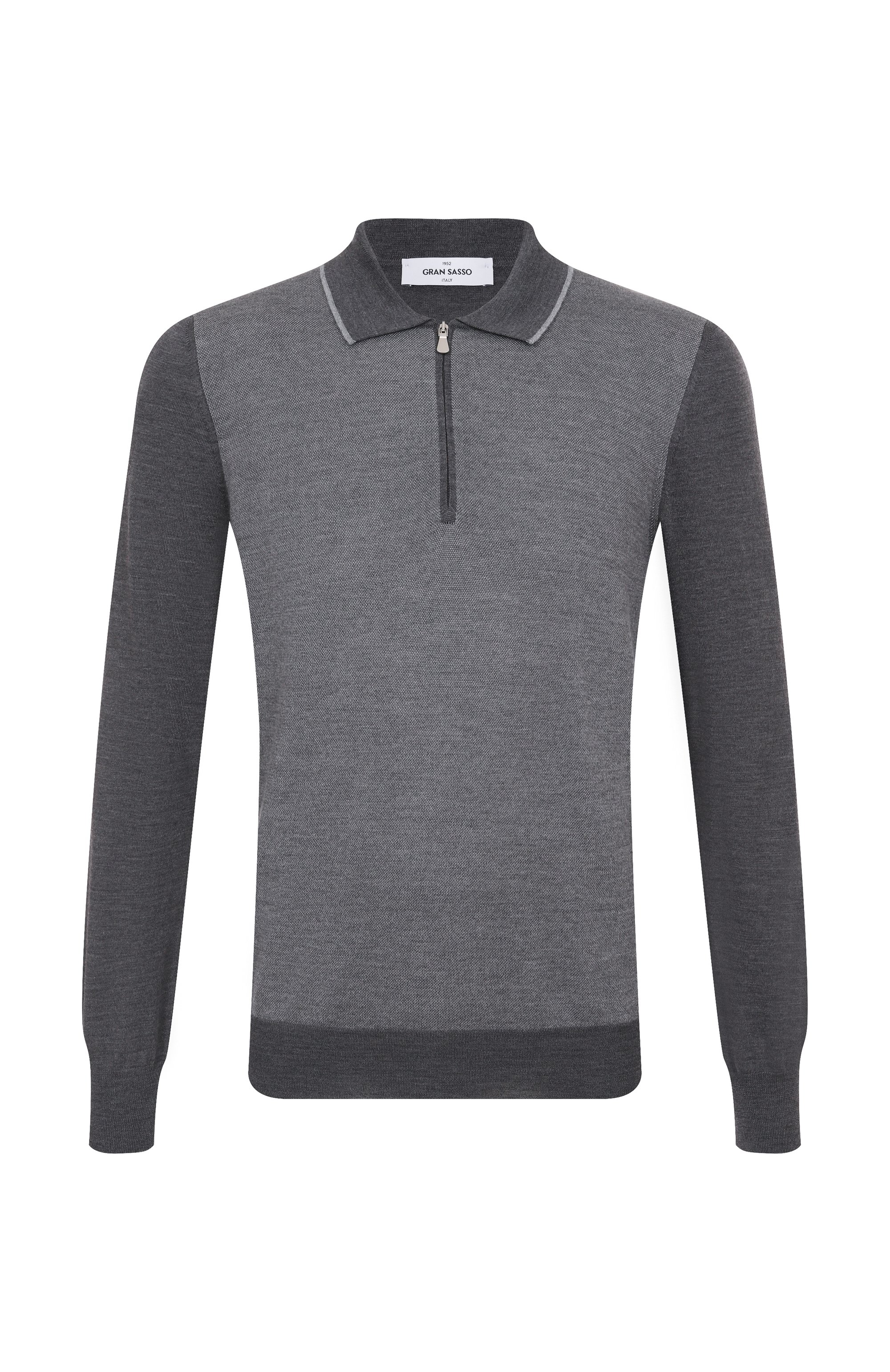 Шерстяное поло GRAN SASSO темно-серого цвета по цене 39950 руб., арт. 43108/14713, фото 1 Шерстяное поло GRAN SASSO, арт. 43108/14713, фото 1