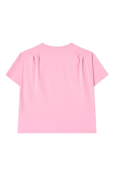 Детская хлопковая футболка KENZO розового цвета, арт. K61065 | Фото 2 (Рукава: Короткие; Драгоценные камни: Простав�лено; Материал сплава: Проставлено; Материал внешний: Хлопок)