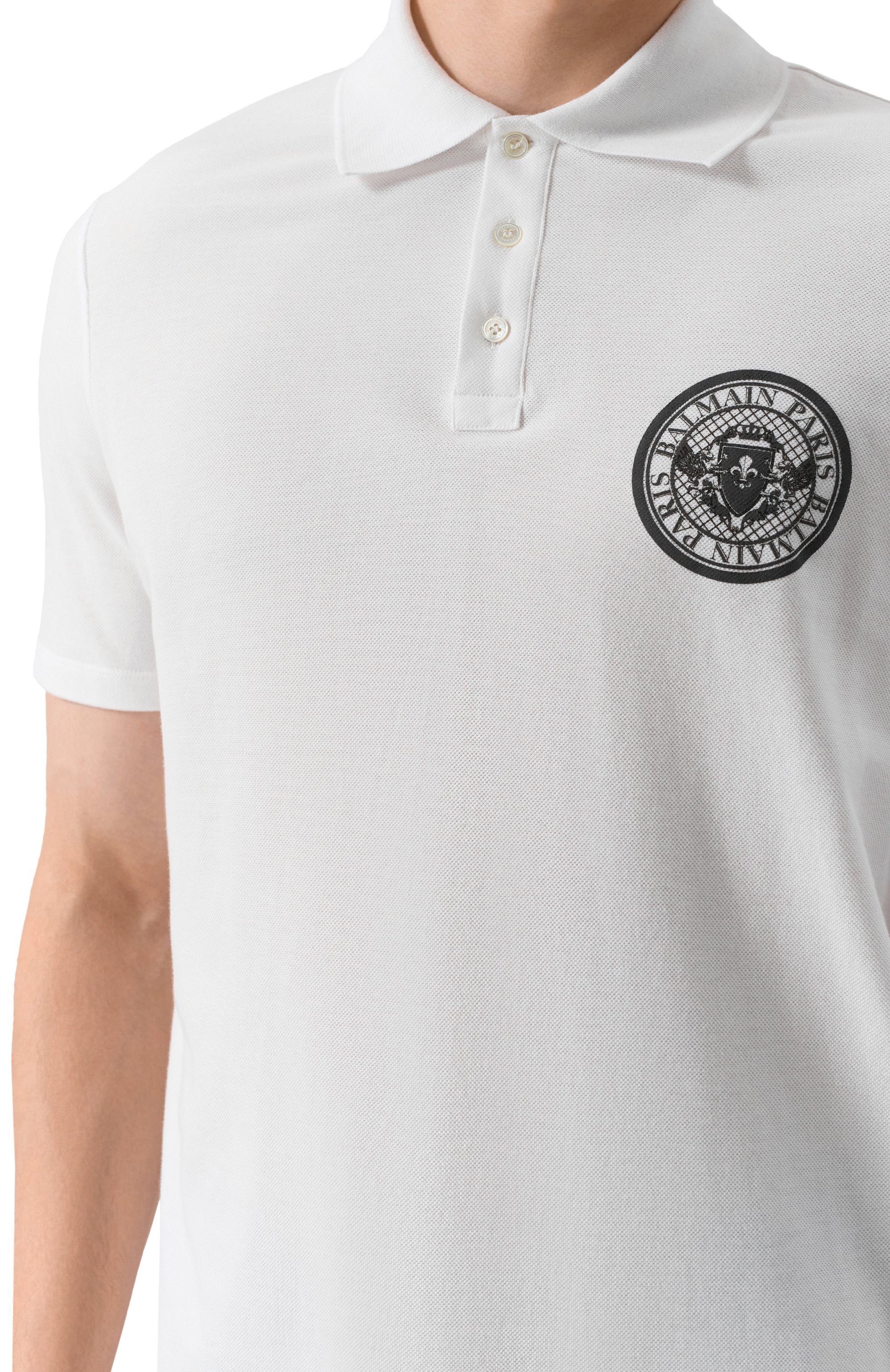 Хлопковое поло BALMAIN, арт. EH1GC026/BC94, фото 5