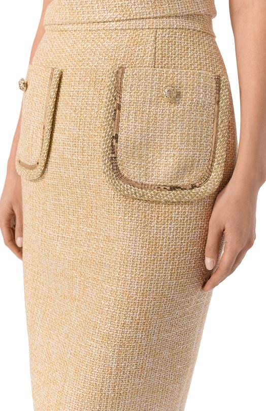 Твидовая юбка Elie Saab SK322/TWC01 Бежевый  SK322/TWC01 Фото 5