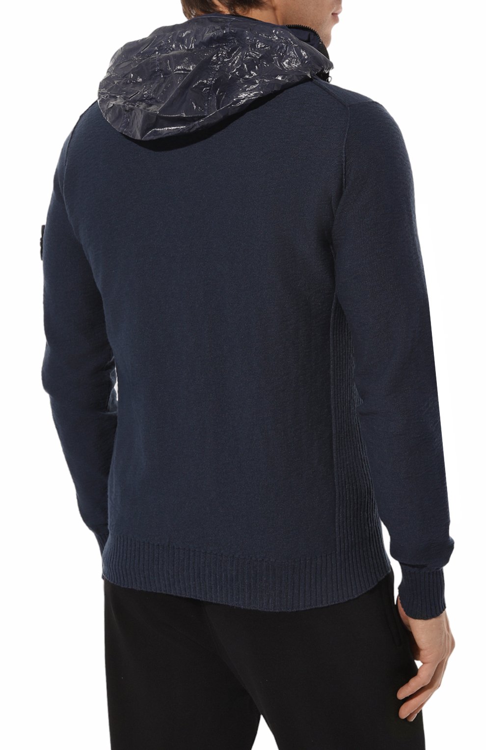 Хлопковый кардиган STONE ISLAND синего цвета по цене 36300 руб., арт. 525B0, фото 6 Хлопковый кардиган STONE ISLAND, арт. 525B0, фото 6