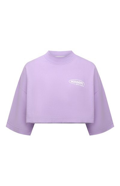 Женская хлопковая футболка palm angels x missoni PALM ANGELS, арт. PWAA040F21JER0023601
