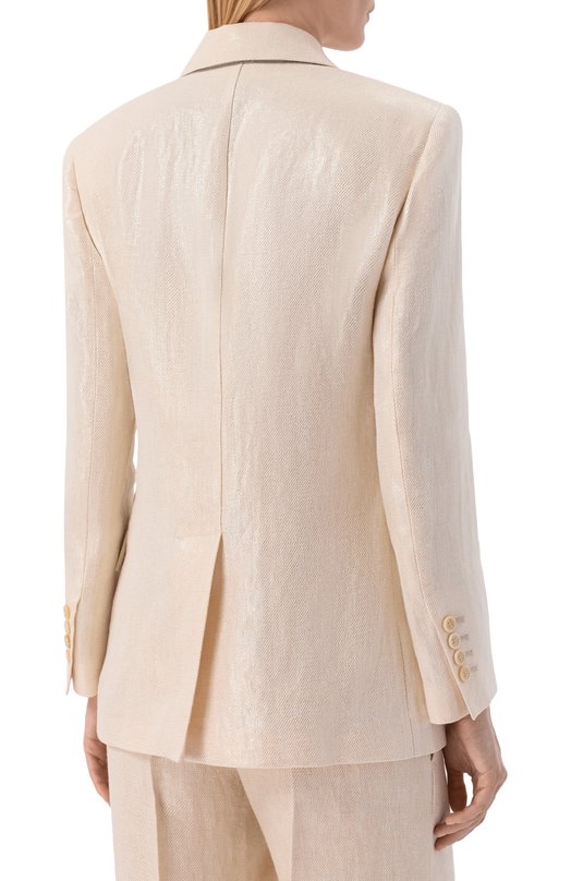 Льняной жакет Brunello Cucinelli ML5967091 Бежевый  ML5967091 Фото 4