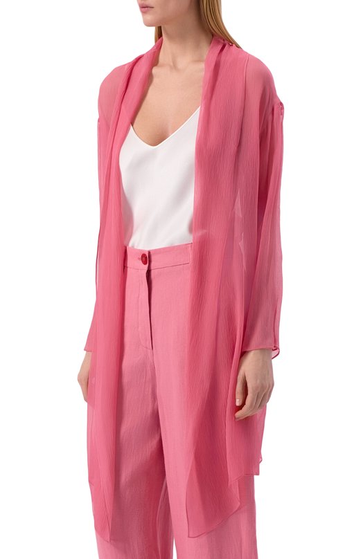 Двусторонняя накидка из шелка Giorgio Armani GW003067/TE20209 Фиолетовый  GW003067/TE20209 Фото 6