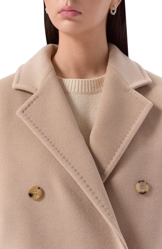 Пальто из шерсти и кашемира Max Mara REBUS Бежевый  REBUS Фото 5