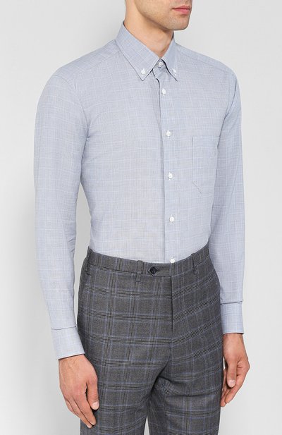 Хлопковая сорочка с воротником button down BRIONI, арт. SCAA0L/0703V, фото 3