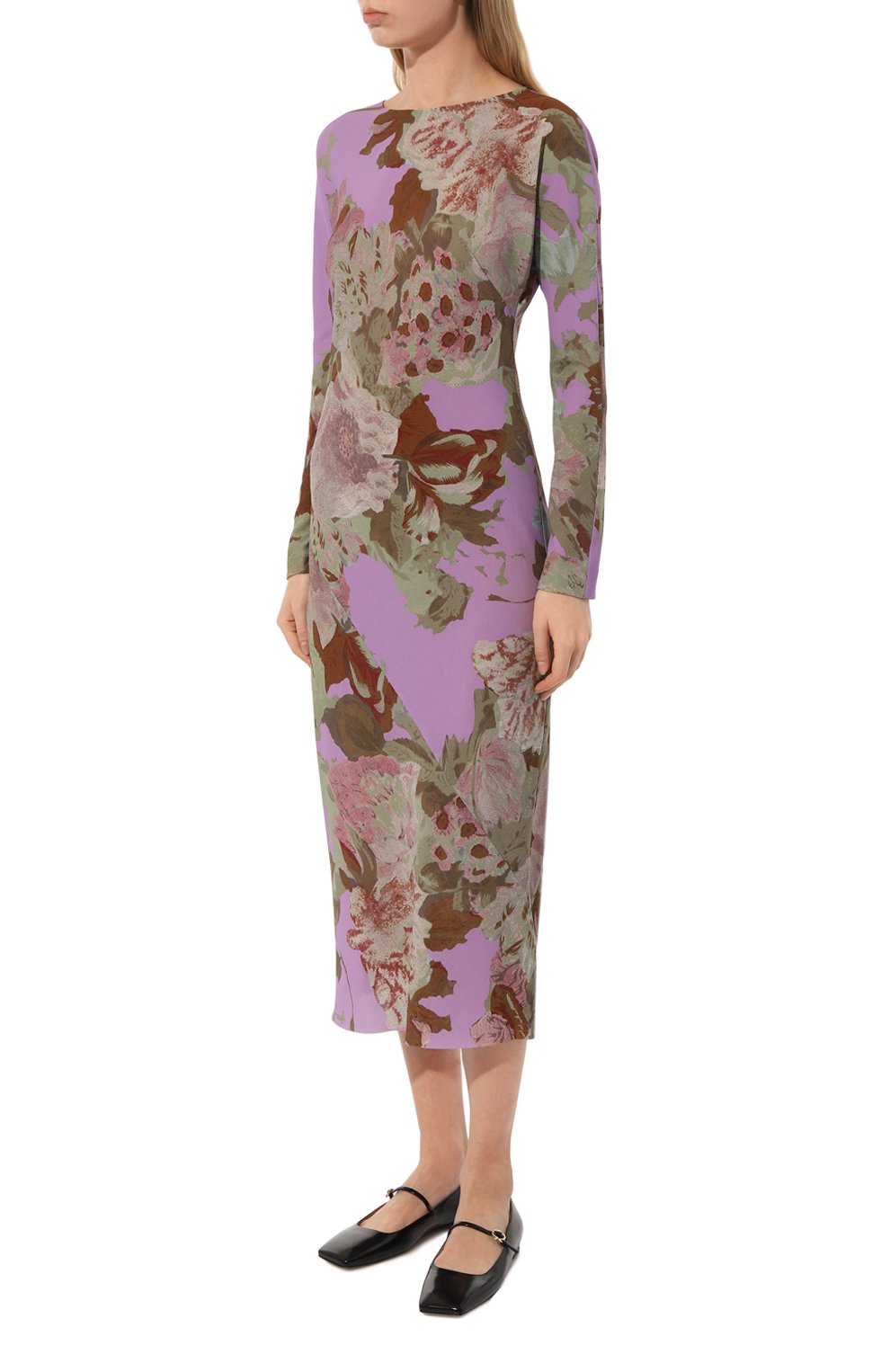Платье DRIES VAN NOTEN сиреневого цвета по цене 108500 руб., арт. 232-011025-7011, фото 3 Платье DRIES VAN NOTEN, арт. 232-011025-7011, фото 3