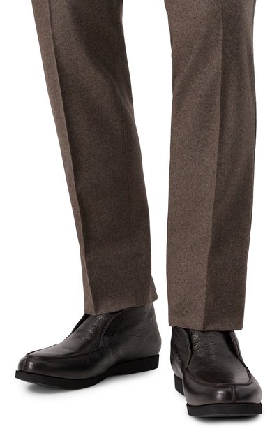 Кожаные ботинки KITON темно-коричневого цвета по цене 171500 руб., арт. USSA105N0012601, фото 3 Кожаные ботинки KITON, арт. USSA105N0012601, фото 3