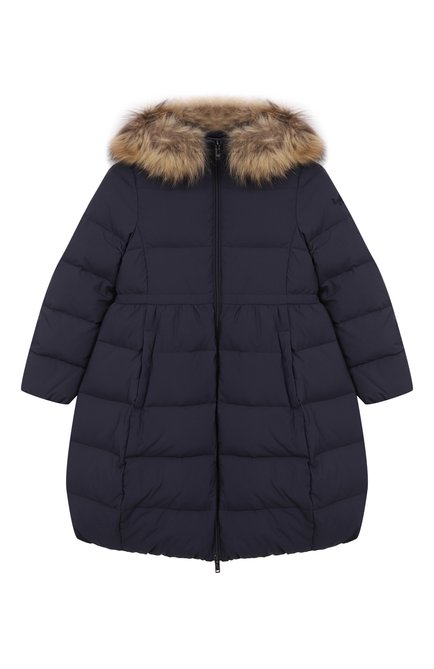 Пуховое пальто с отделкой из енота IL GUFO, арт. A25GGP0005N0108/10-14