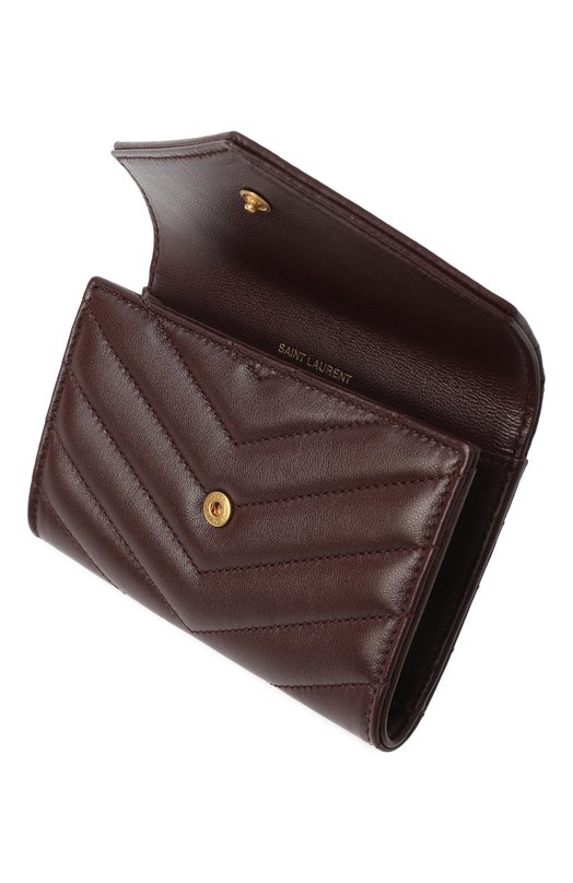 Кожаный кошелек Cassandre Saint Laurent 414404/AAA44 Бордовый  414404/AAA44 Фото 3