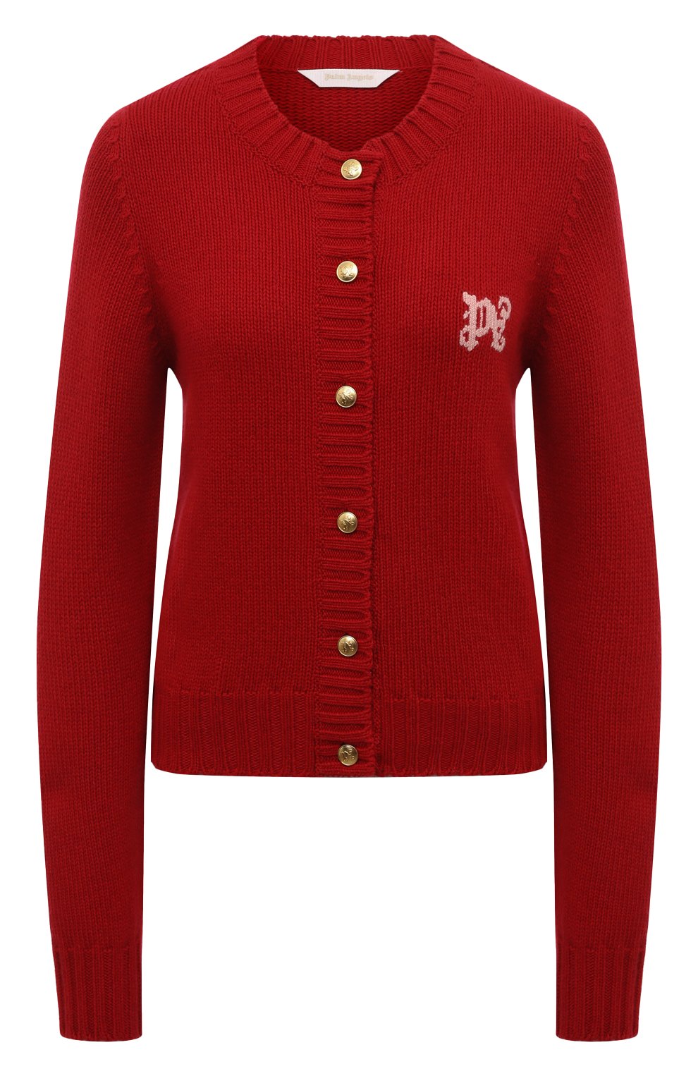 Кардиган из шерсти и вискозы PALM ANGELS, арт. PWHB020F24KNI001, фото 1