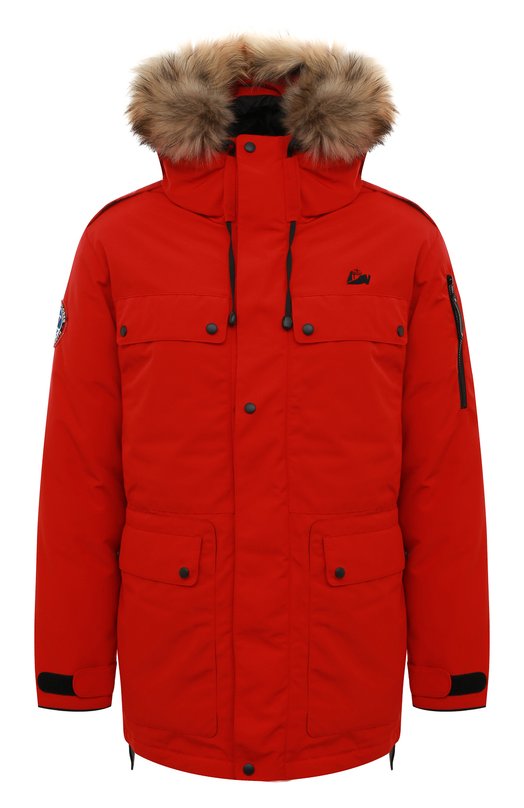 Пуховая парка POLUS с меховой отделкой Arctic Explorer POLUS_RED Красный POLUS_RED