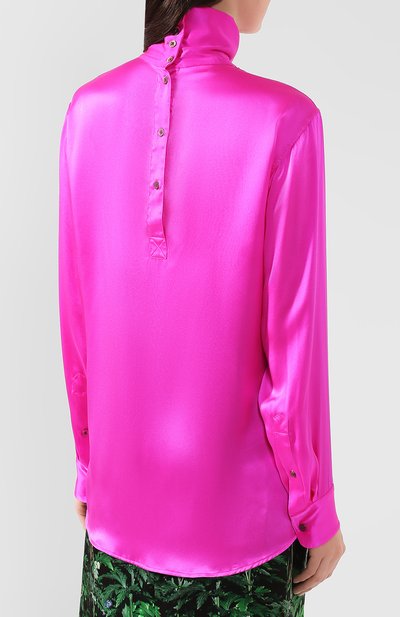 Шелковая блузка DRIES VAN NOTEN фуксия цвета по цене 54000 руб., арт. 192-10759-8380, фото 4 Шелковая блузка DRIES VAN NOTEN, арт. 192-10759-8380, фото 4