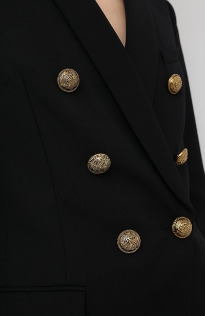 Шерстяной жакет BALMAIN черного цвета по цене 226500 руб., арт. UF17471/167L, фото 5 Шерстяной жакет BALMAIN, арт. UF17471/167L, фото 5