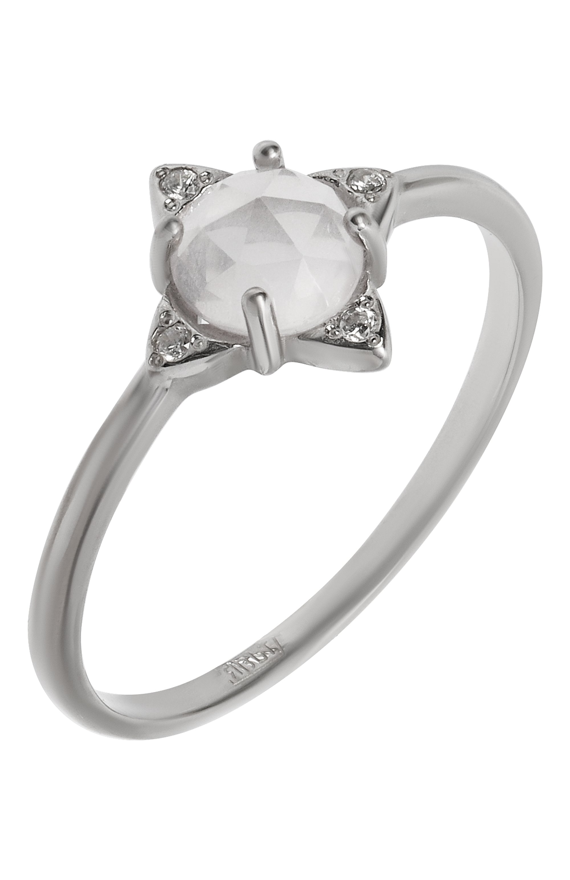 Кольцо роза ветров с кварцем MOONKA, арт. tr-rr-qrz, фото 3