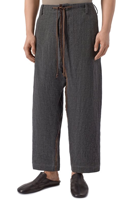 Льняные брюки Uma Wang UM3518 Серый  UM3518 Фото 3