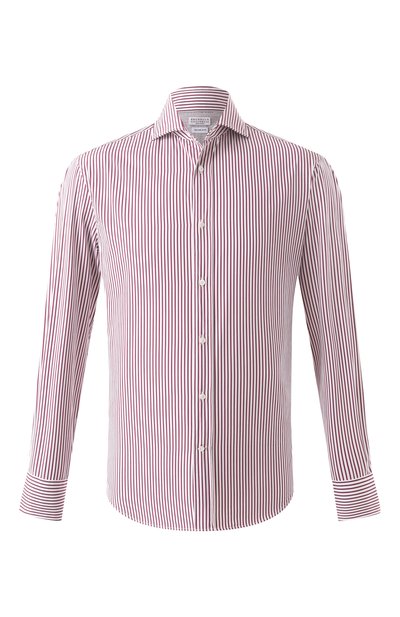 Мужская хлопковая рубашка BRUNELLO CUCINELLI, арт. MY6241718