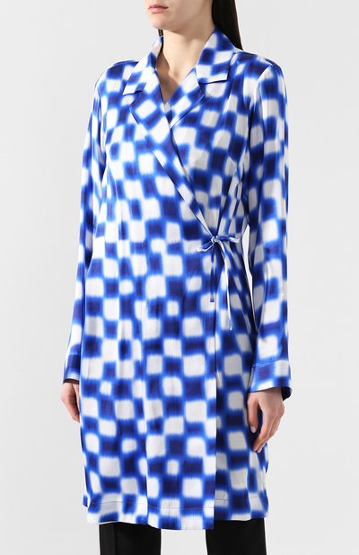 Блузка с запахом DRIES VAN NOTEN синего цвета по цене 49150 руб., арт. 191-30707-7010, фото 3 Блузка с запахом DRIES VAN NOTEN, арт. 191-30707-7010, фото 3