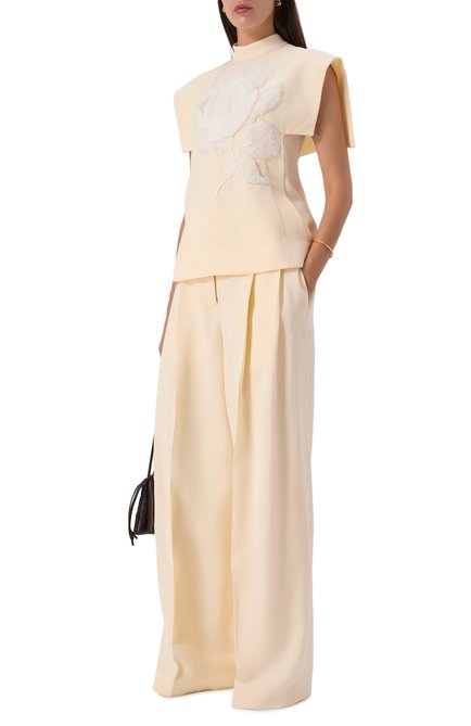 Женские брюки из вискозы и шелка JIL SANDER, арт. J03KA0292/J65005