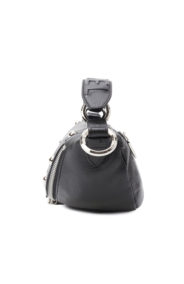 Женская сумка origami small LANCEL черного цвета, арт. A13379 | Фото 4 (Автоматизация ТО: Проставлено; Материал: Натуральная кожа; Автоматизация состава: Проставлено; Ремень/цепочка: На ремешке; Размер: small)