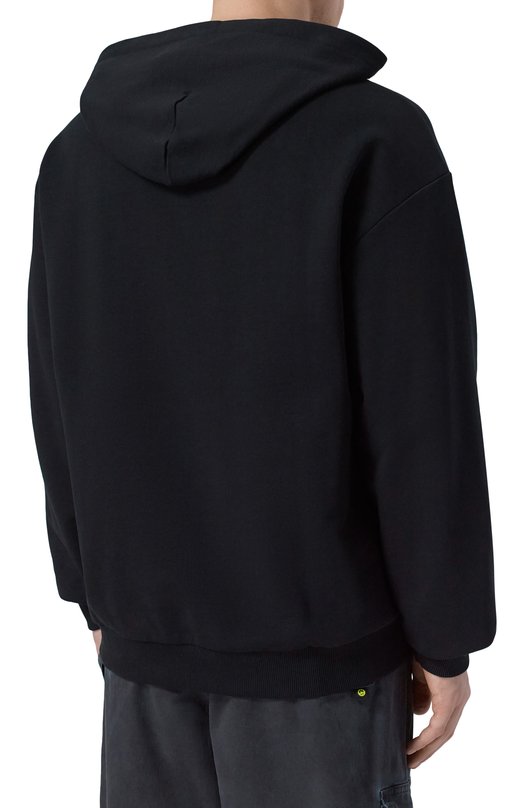 Хлопковое худи HUGO 50553145 Чёрный  50553145 Фото 4