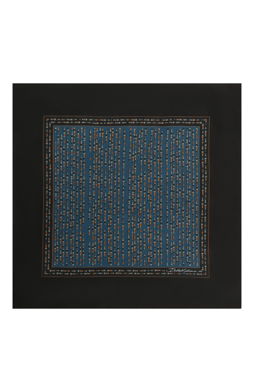 Шелковый платок DOLCE & GABBANA синего цвета по цене 15250 руб., арт. GR412E/G0TFU, фото 3 Шелковый платок DOLCE & GABBANA, арт. GR412E/G0TFU, фото 3