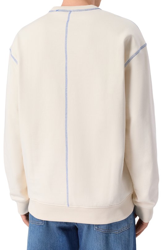 Хлопковый свитшот HUGO Blue 50553505 Кремовый  50553505 Фото 4