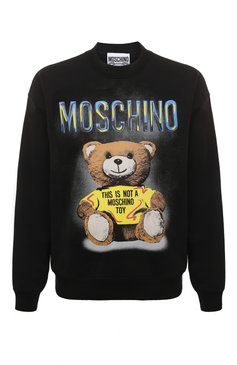 Мужской хлопковый свитшот MOSCHINO черного цвета, арт. 231ZZA1732/228 | Фото 1 (Рукава: Длинные; Региональные ограничения белый список (Axapta Mercury): Не проставлено; Длина (для топов): Стандартные; Стили: Гранж; Принт: С принтом; Мужское Кросс-КТ: свитшот-одежда; Материал сплава: Проставлено; Нос: Не проставлено; Материал внешний: �Хлопок; Драгоценные камни: Проставлено)