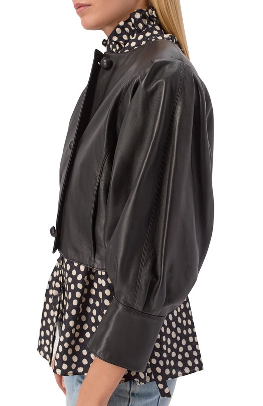 Кожаная куртка Chloé CH26SCV97203 Чёрный  CH26SCV97203 Фото 5