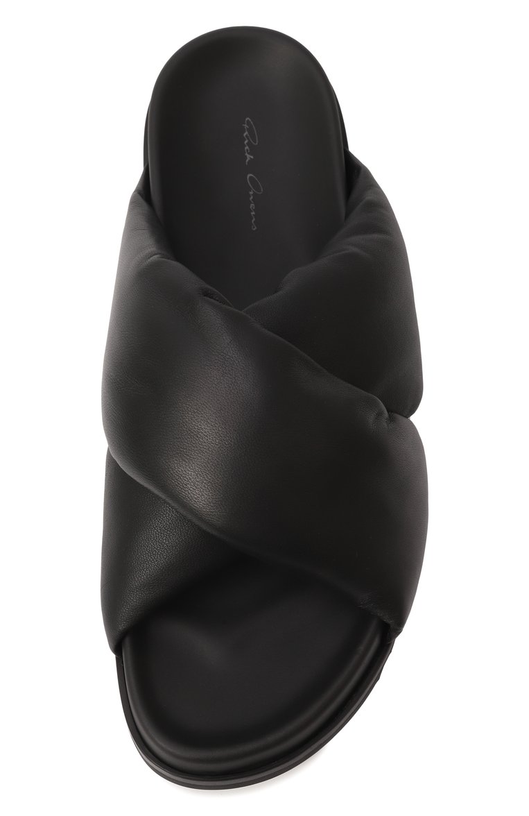 Мужские кожаные шлепанцы RICK OWENS черного цвета, арт. RU01E5800/LLP | Фото 6 (Материал сплава: Проставлено; Материал внутренний: Натуральная кожа; Материал внешний: Натуральная кожа; Нос: Не проставлено)