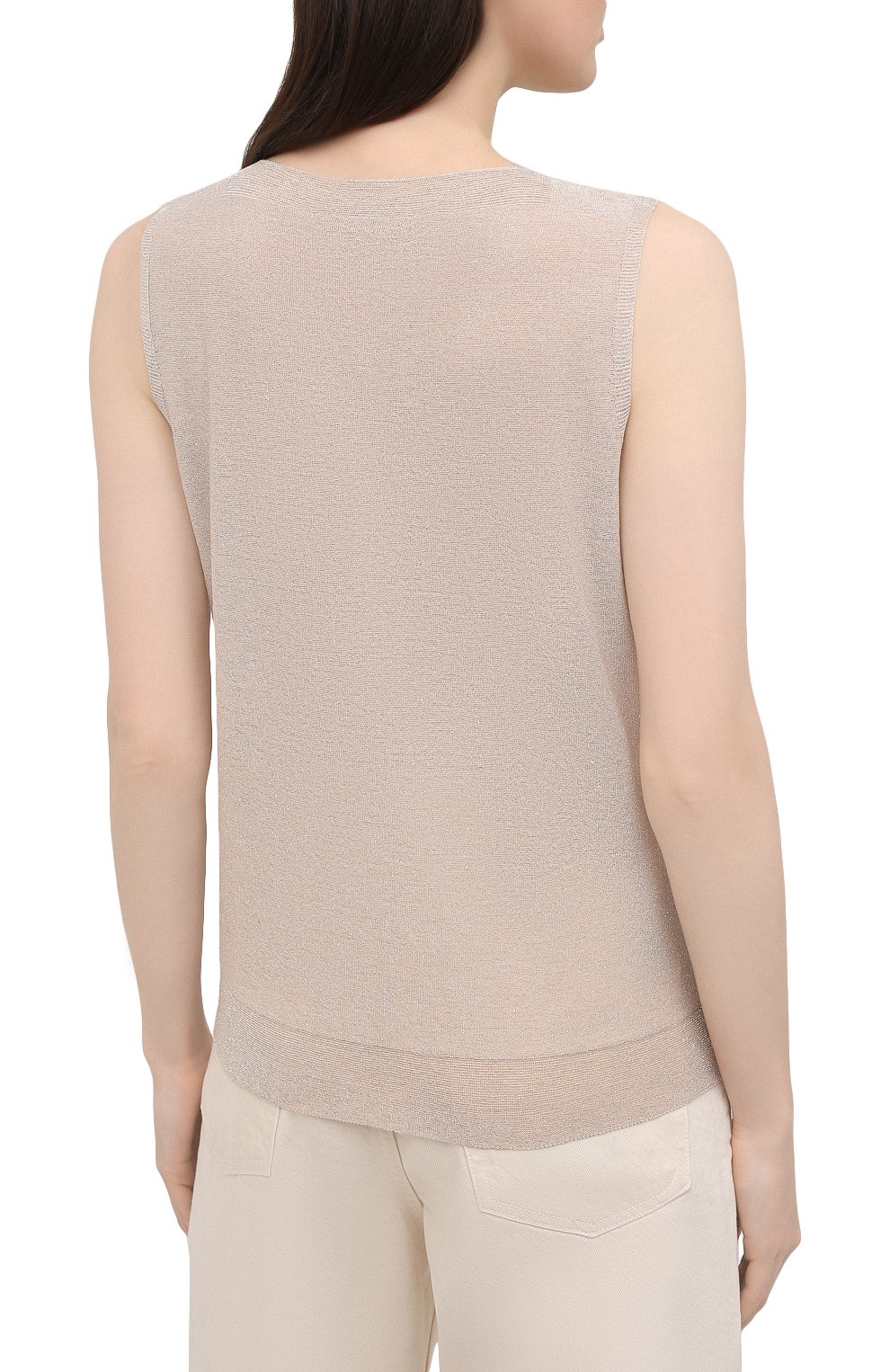 Топ из вискозы D.EXTERIOR бежевого цвета по цене 18200 руб., арт. 52368, фото 4 Топ из вискозы D.EXTERIOR, арт. 52368, фото 4