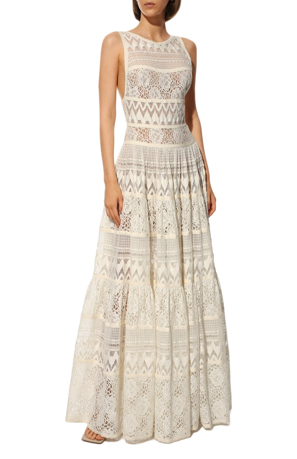 Платье из хлопка и шелка ELIE SAAB, арт. 7573, фото 2