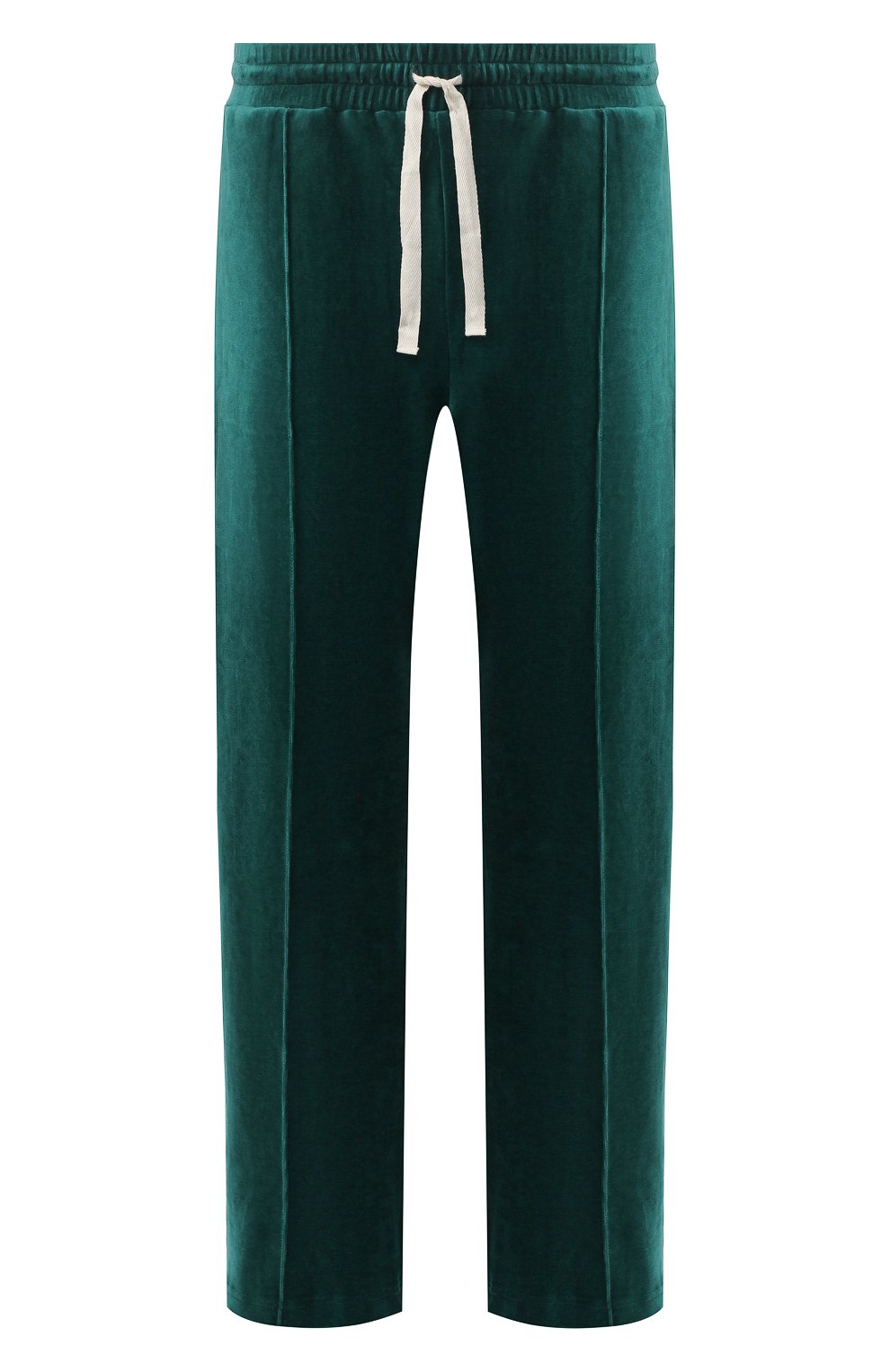 Брюки CASABLANCA зеленого цвета по цене 20950 руб., арт. MS20-JTR-002 VEL0UR TRACK B0TT0MS, фото 1 Брюки CASABLANCA, арт. MS20-JTR-002 VEL0UR TRACK B0TT0MS, фото 1