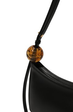 Женская сумка le bisou perle JACQUEMUS черного цвета, арт. 23E/231BA057-3000 | Фото 3 (Размер: medium; Материал: Натуральная кожа; Материал сплава: Проставлено; Драгоценные камни: Проставлено; Сумки-технические: Сумки через плечо)