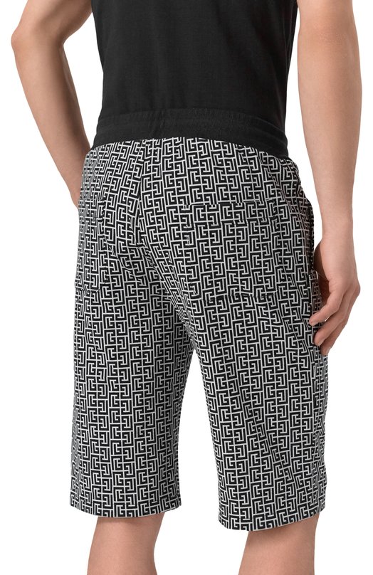 Хлопковые шорты Balmain XH00A003/JC97 Чёрно-белый  XH00A003/JC97 Фото 4