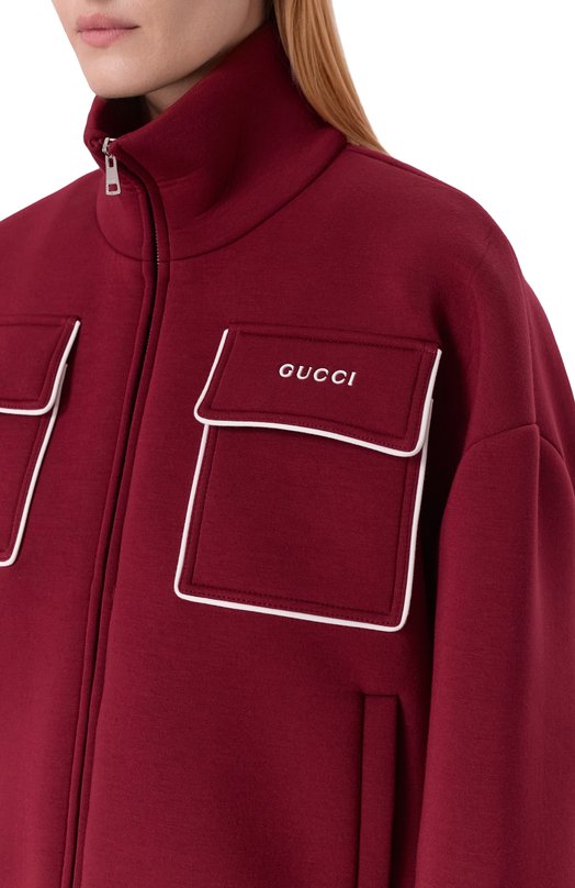 Толстовка из вискозы Gucci 837985/XJHGR Бордовый  837985/XJHGR Фото 5