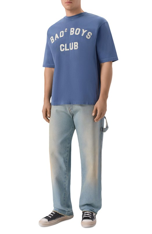 Хлопковая футболка Dsquared2 S74GD1529/D20108 Синий  S74GD1529/D20108 Фото 2