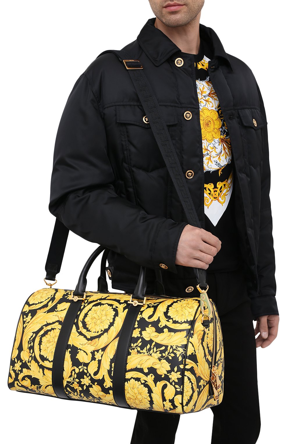 Сумка VERSACE желтого цвета по цене 348500 руб., арт. DV28068/DVTS26, фото 5 Сумка VERSACE, арт. DV28068/DVTS26, фото 5