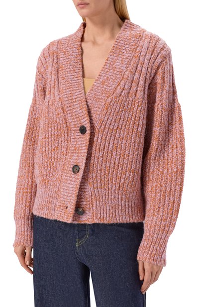 Шерстяной кардиган DRIES VAN NOTEN оранжевого цвета по цене 109000 руб., арт. 252-011230-2725, фото 3 Шерстяной кардиган DRIES VAN NOTEN, арт. 252-011230-2725, фото 3