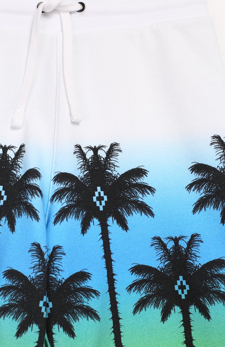 Детские хлопковые шорты MARCELO BURLON KIDS OF MILAN белого цвета, арт. B/MB/3208/0020 | Фото 3 (Материал внешний: Хлопок; Статус проверки: Проверена категория; Мальчики Кросс-КТ: Шорты-одежда; Нос: Не проставлено)