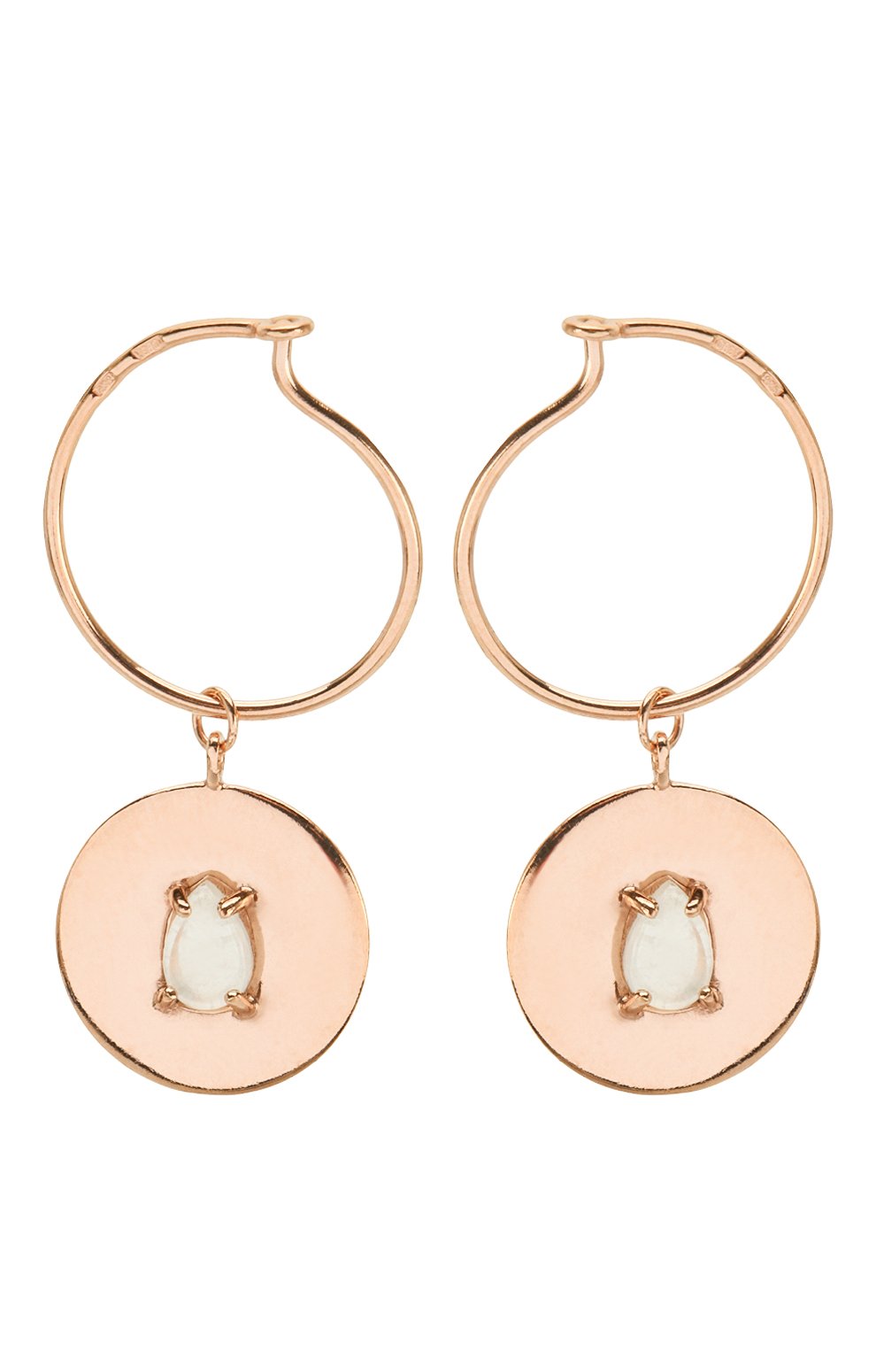 Серьги с лунным камнем: рыбы MOONKA, арт. in-er-mns, фото 1