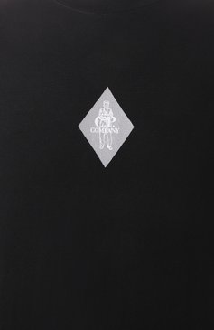 Мужская хлопковая футболка C.P. COMPANY черного цвета, арт. 18CMTS144A006586W | Фото 6 (Драгоценные камни: Проставлено; Материал сплава: Проставлено; Длина (для топов): Стандартные; Рукава: Короткие; Стили: Кэжуэл; Принт: С принтом; Материал внешний: Хлопок; Кросс-КТ: Джерси; Мужское Кросс-КТ: Футболка-одежда)