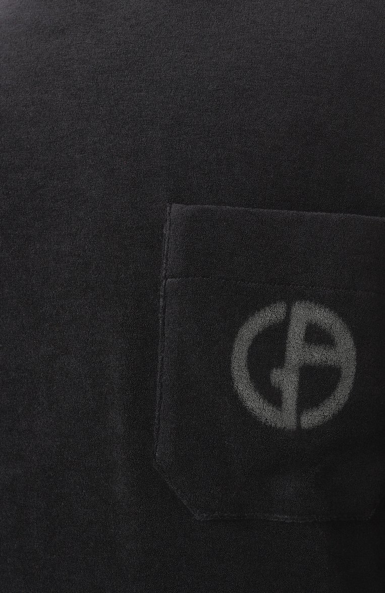 Мужская хлопковый лонгслив GIORGIO ARMANI черного цвета, арт. GM001249/TE13896 | Фото 6 (Рукава: Длинные; Длина (для топов): Стандартные; Стили: Кэжуэл; Принт: С принтом; Материал внешний: Хлопок; Мужское Кросс-КТ: Футболка-одежда; Кросс-КТ: Джерси; Автоматизация состава: Проставлено; Автоматизация ТО: Проставлено)
