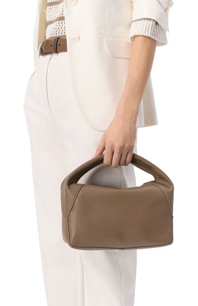 Сумка bc duo BRUNELLO CUCINELLI темно-бежевого цвета по цене 310000 руб., арт. MBHED2676, фото 2 Сумка bc duo BRUNELLO CUCINELLI, арт. MBHED2676, фото 2
