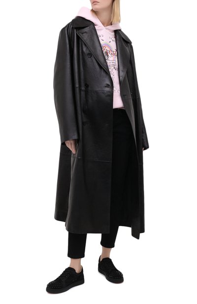 Замшевые кеды louis junior spikes CHRISTIAN LOUBOUTIN, арт. louis junior spikes woman flat veau velours, фото 2