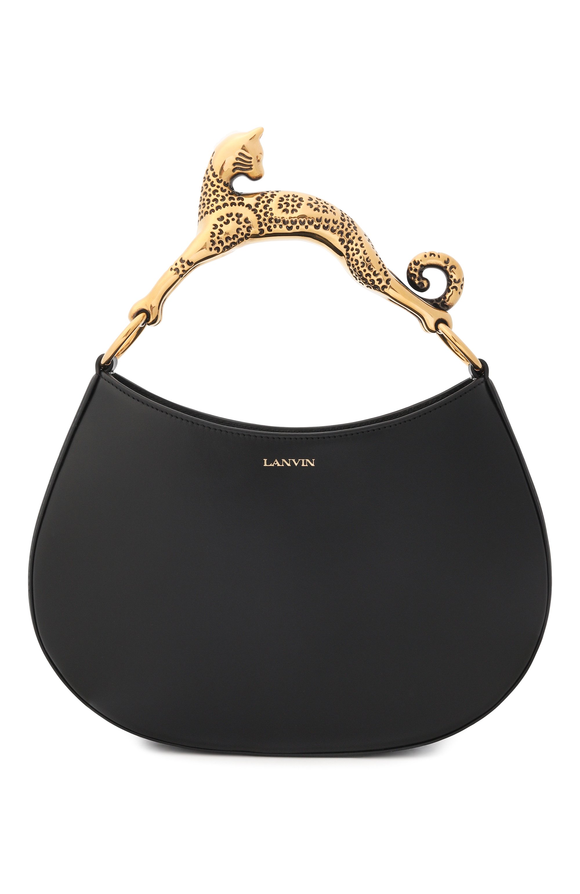 Сумка hobo cat LANVIN черного цвета по цене 283000 руб., арт. LW-BGSHC1-NAPA-A21, фото 1 Сумка hobo cat LANVIN, арт. LW-BGSHC1-NAPA-A21, фото 1