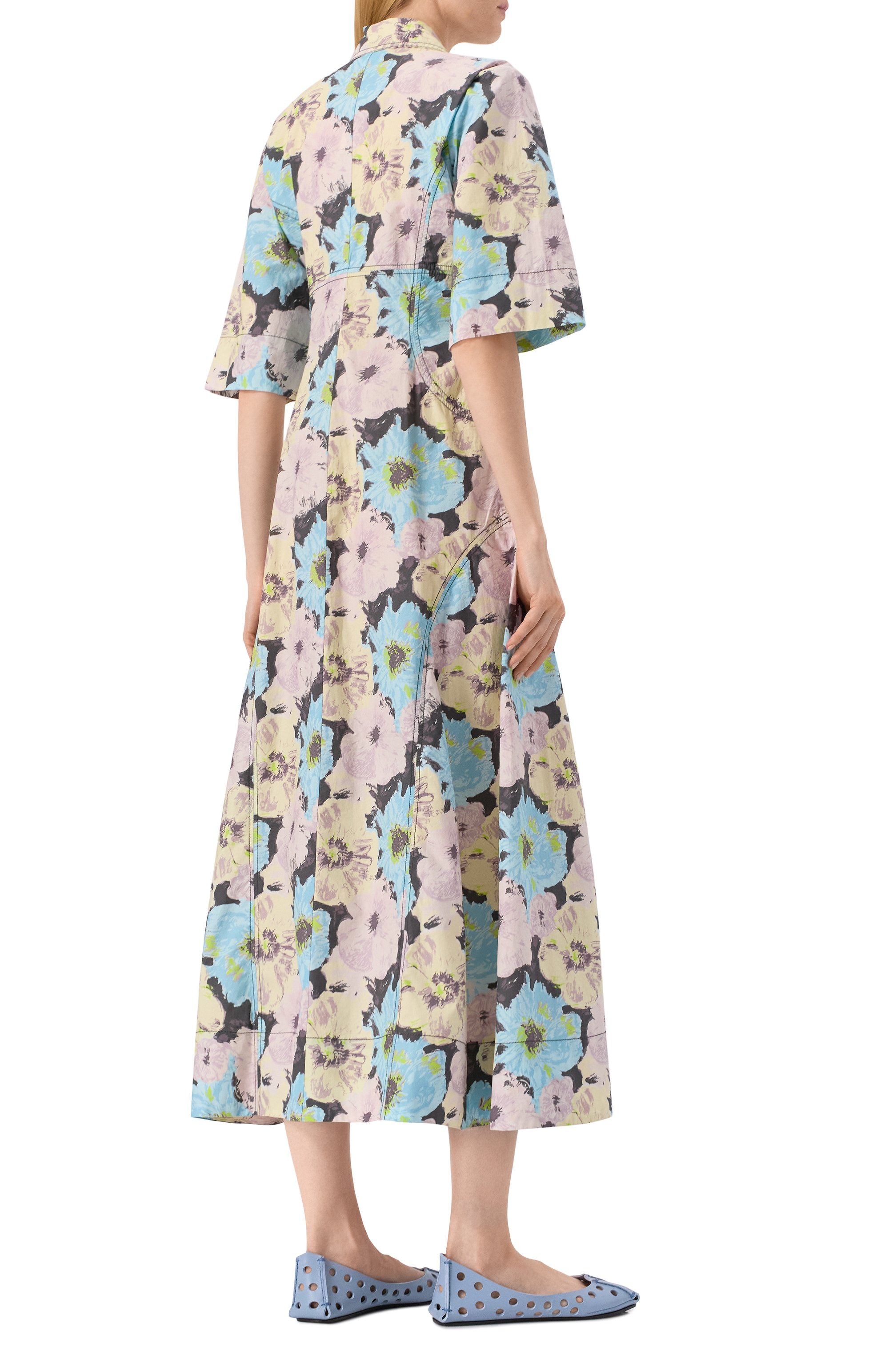 Хлопковое платье GANNI, арт. W0260/999, фото 4