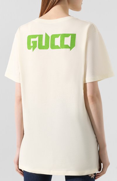 Хлопковая футболка GUCCI, арт. 492347/XJBID, фото 4