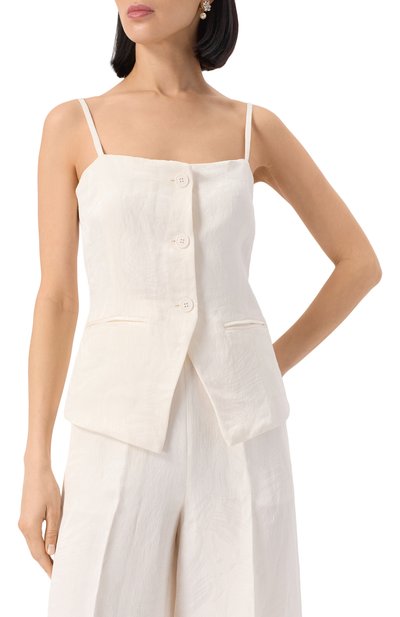 Топ из вискозы и льна TWINSET, арт. 251TT2174, фото 3